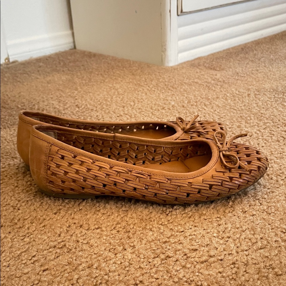 Lucky Brand Brown Woven ballet flats